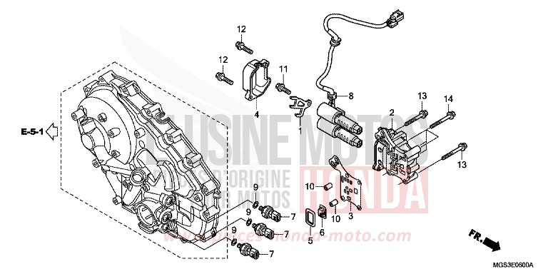 SOLENOIDE LINEAIRE de NC700X DCT DARKNESS BLACK METALLIC (NH463) 2012